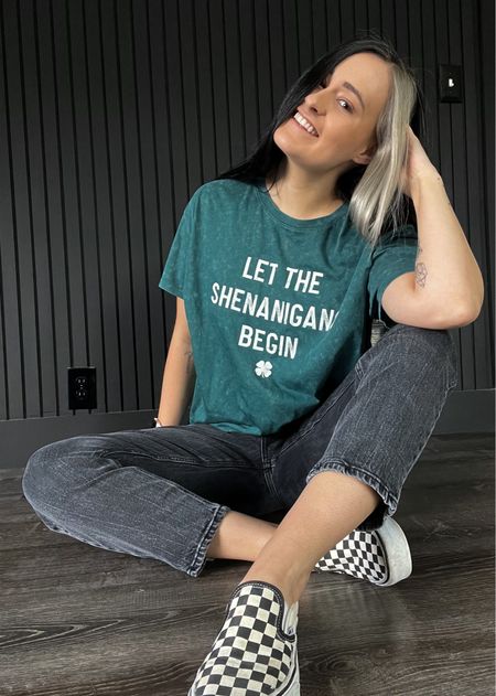 How cute is this st. Paddy’s day shirt?! It’s on sale too! 🤩 I love it with these Abercrombie jeans and slip on vans!

#LTKsalealert #LTKfindsunder50 #LTKshoecrush