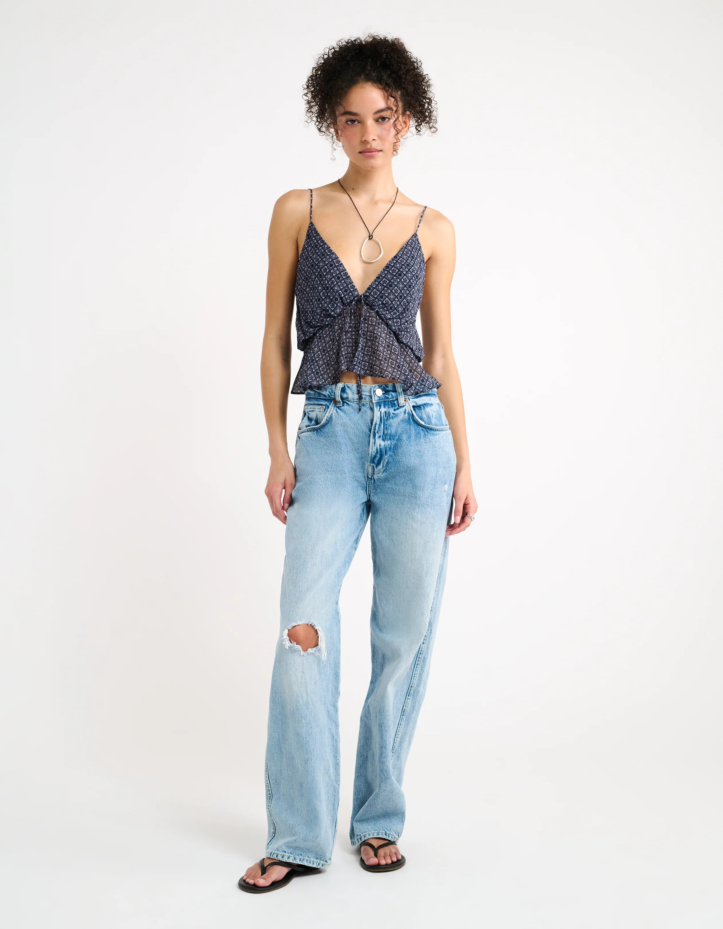 Wilder Printed Tank Top in Mediterranean Tile | Rumored
