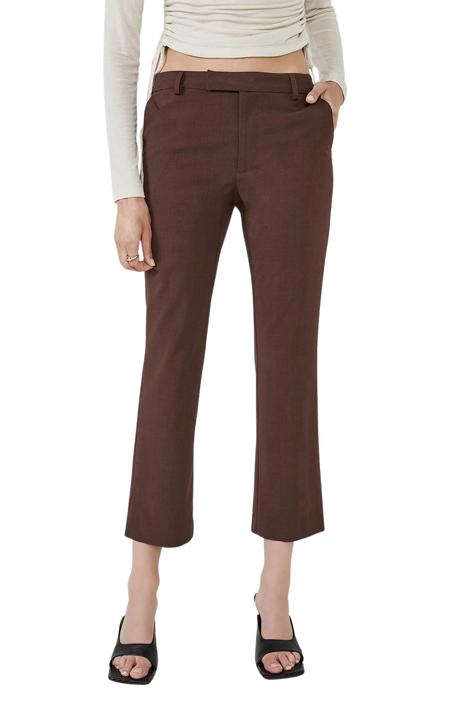 Leia Flat Front Flare Ankle Pants | Nordstrom