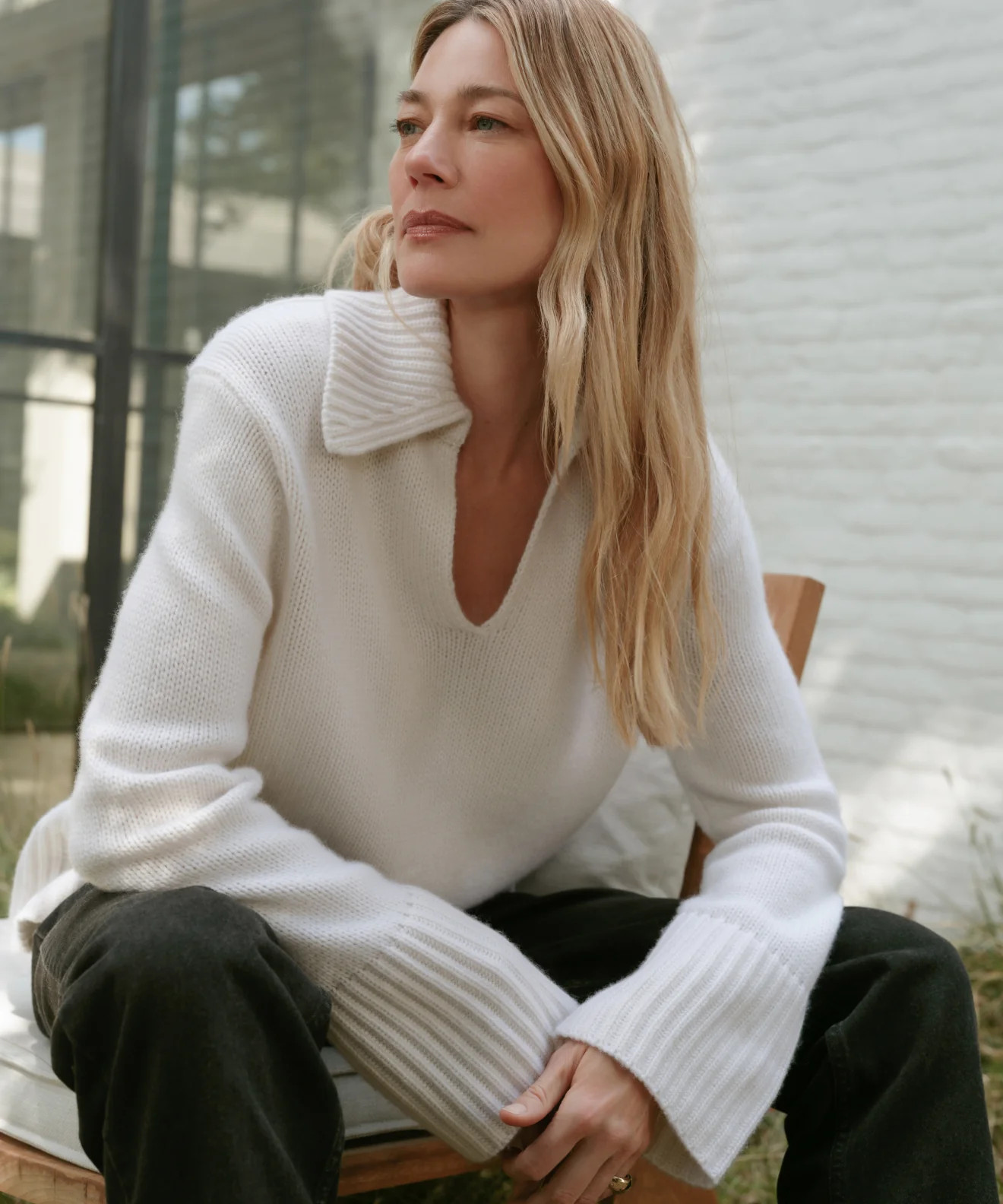 Cashmere Phoebe Polo | Jenni Kayne