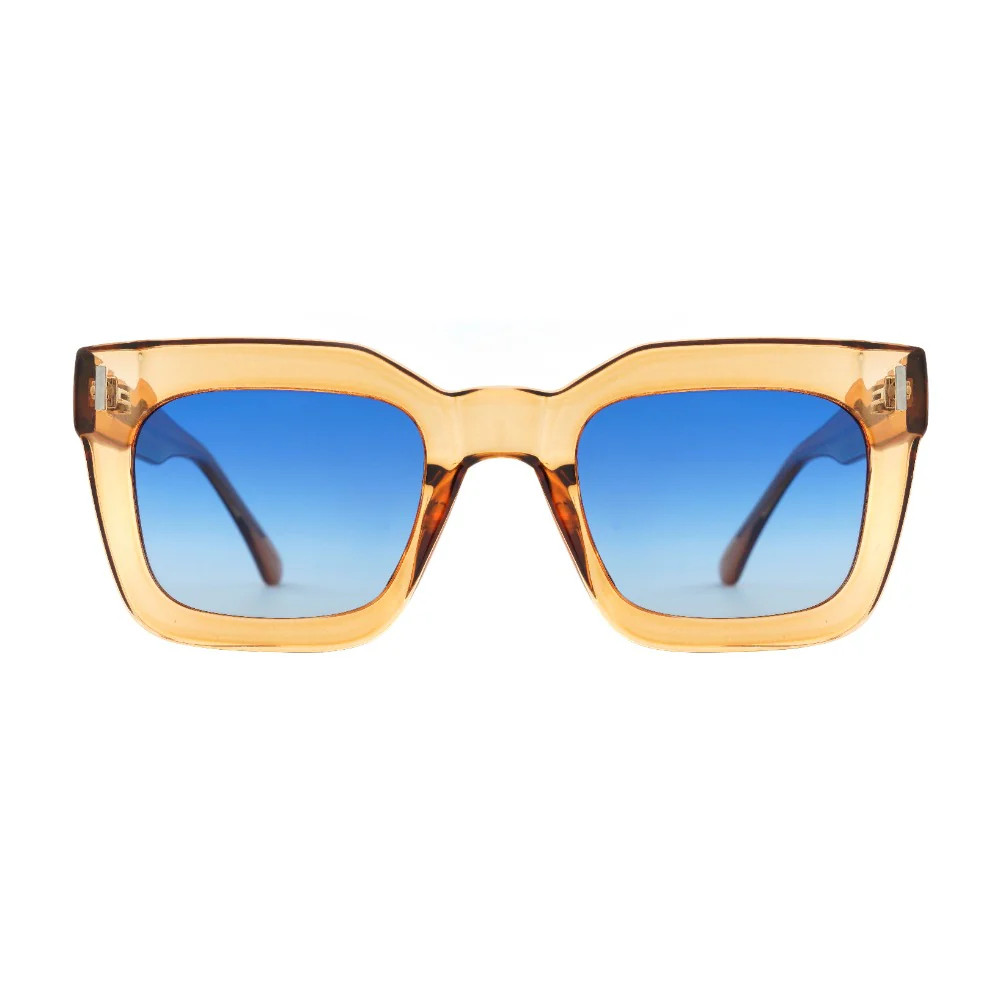 RYE | Transparent Tan | Blue Lens | Ryan Simkhai Eyeshop
