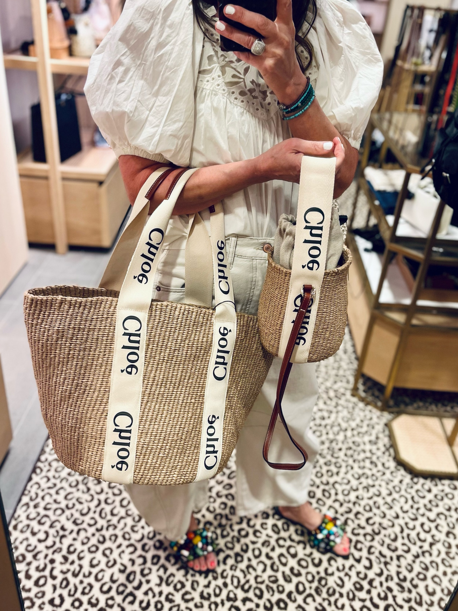 Couldn’t decide but went with the smaller one;) it’s so darn cute!! 

#LTKtravel #LTKswim #LTKitbag