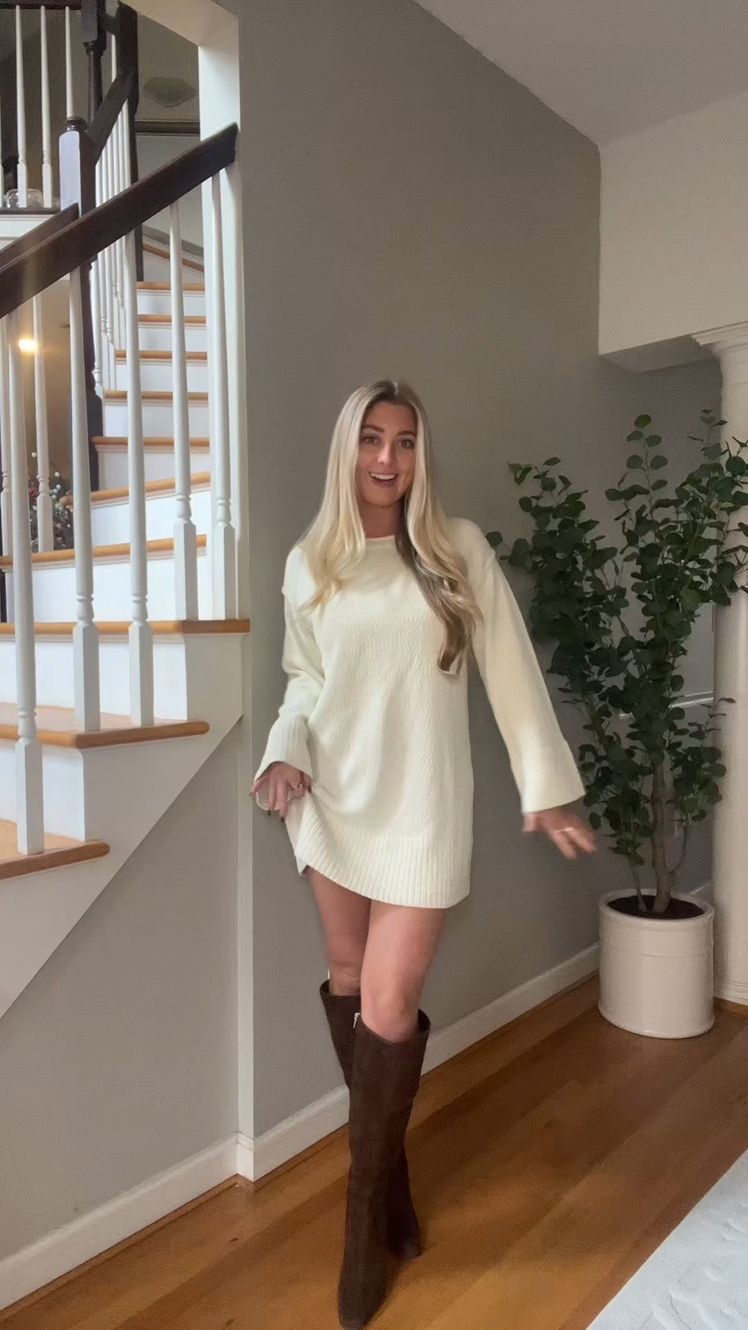 Brown suede boots! 
In love with these 
Dolce vita 
TTS 7 but I did do a wide to have them looser and it was all the was available at the time 


#LTKStyleTip #LTKShoeCrush #LTKSaleAlert