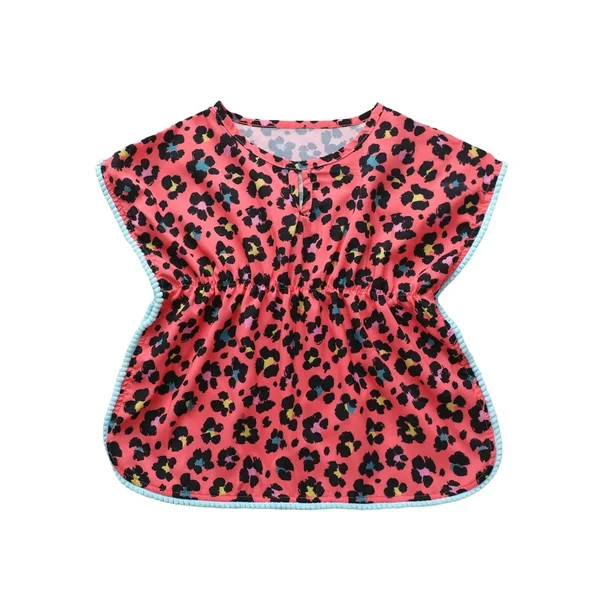 Diconna Toddler Baby Girl Swimsuit Cover Up Pompom Tassel Beach Cover Up Dress - Walmart.com | Walmart (US)