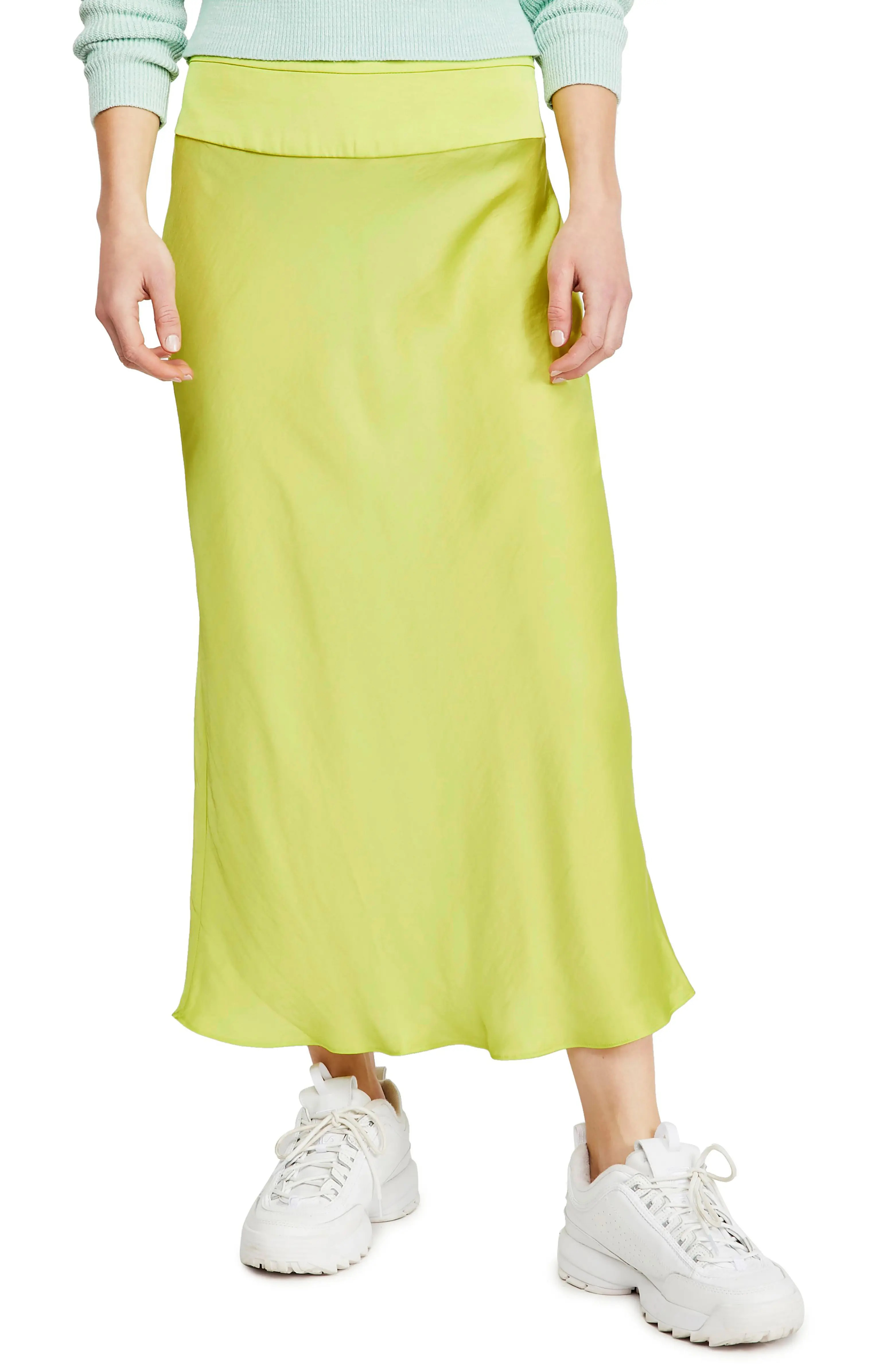 Normani Bias Cut Satin Skirt | Nordstrom