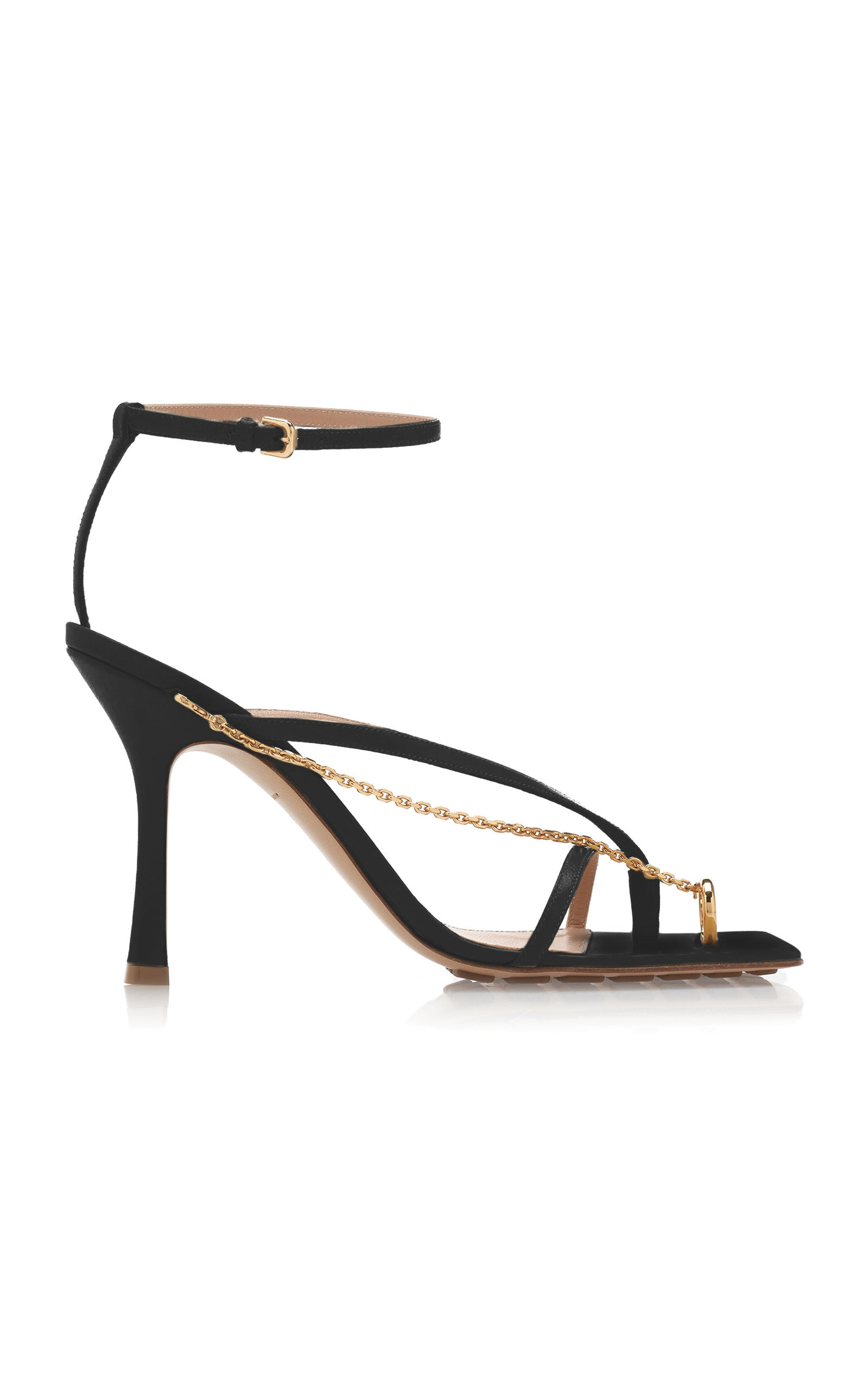 Chain-Trimmed Lounge Leather Sandals | Moda Operandi (Global)