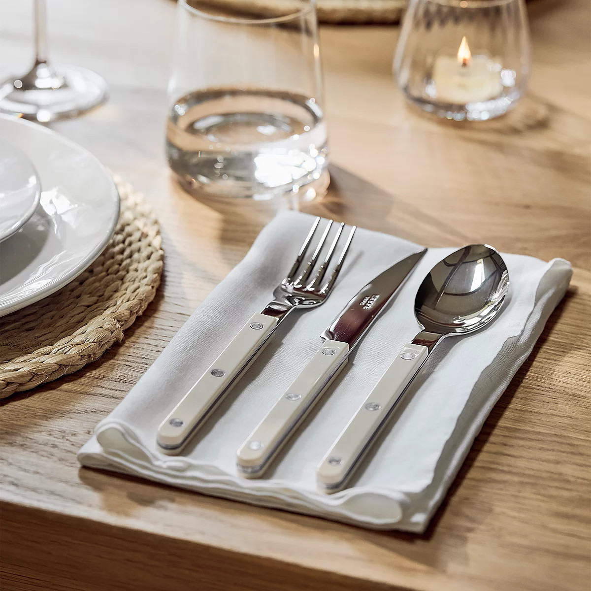 The White Company Sabre Paris Bistrot Solid 24 Piece Set, Ivory, Size: One Size | The White Company UK & ROW