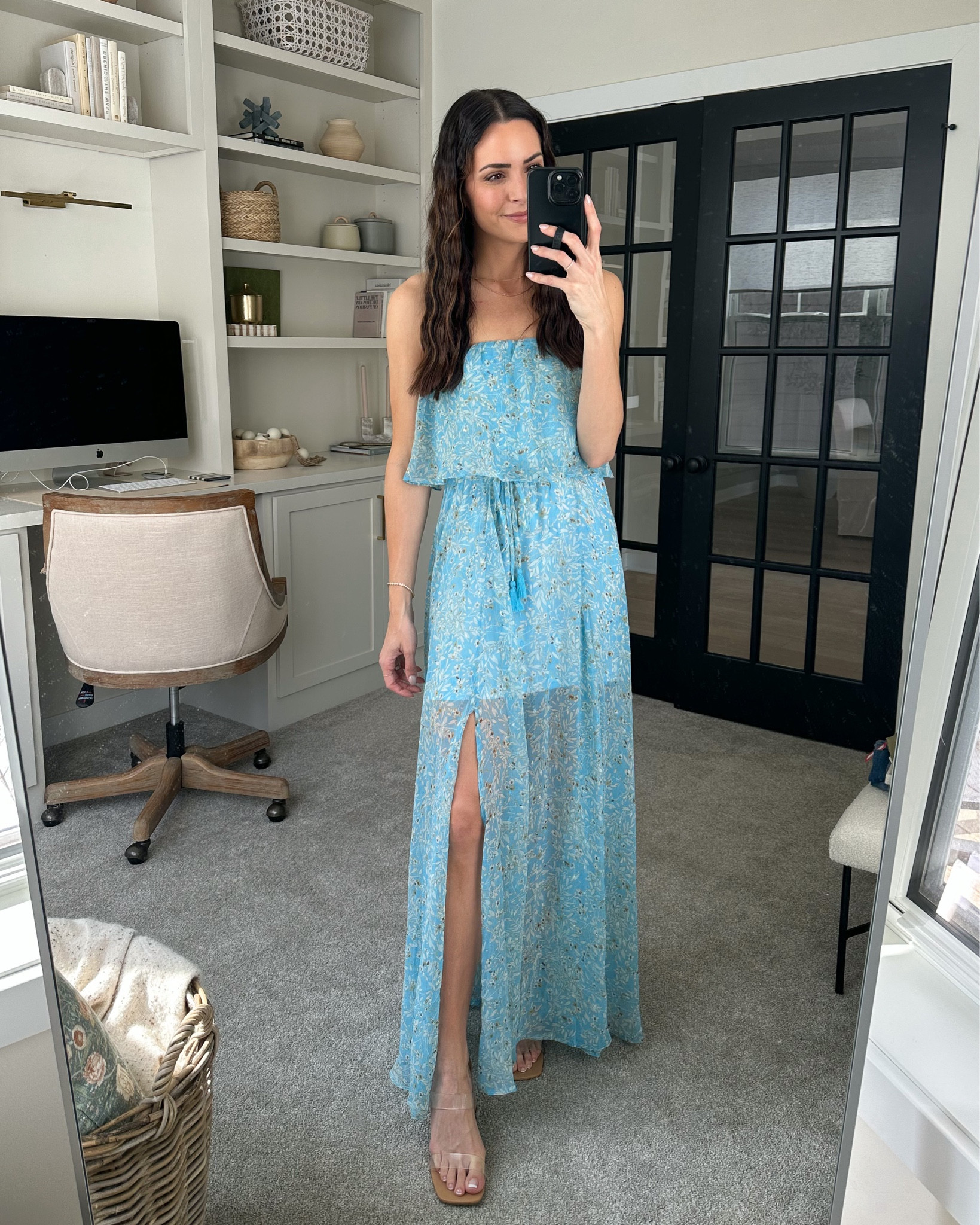 Maxi dress: true to size (S) 5’7” 
Sandals: true to size 

Spring dress, shower guest dress, beach dress, casual wedding guest dresses 

#LTKunder100 #LTKFind #LTKSeasonal