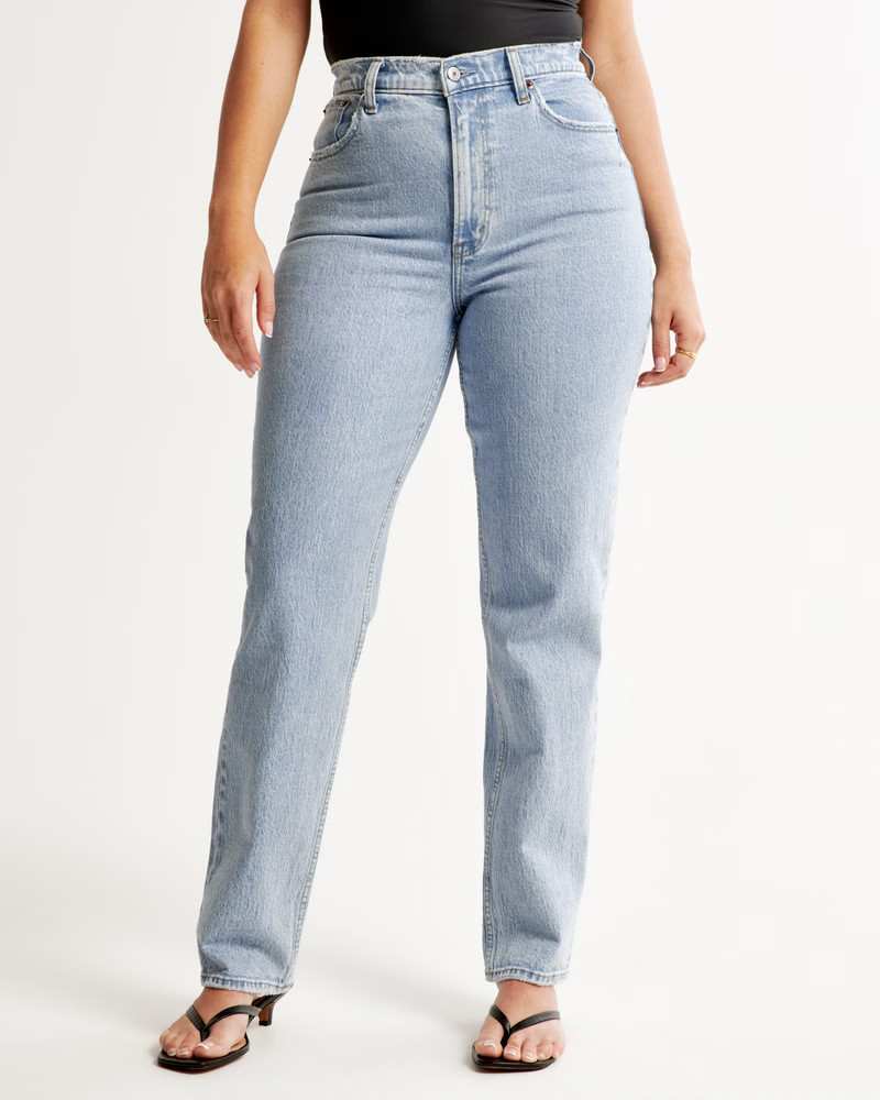 Curve Love Ultra High Rise 90s Straight Jean | Abercrombie & Fitch (UK)