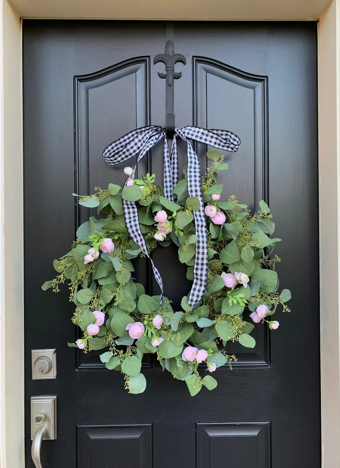 Summer Eucalyptus Wreath | Ranunculus and Eucalyptus Wreaths | Wreaths for Front Door | Wreaths f... | Etsy (US)
