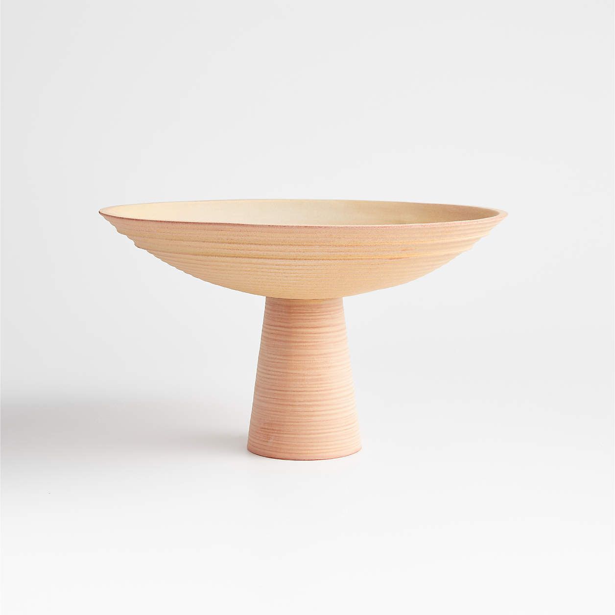 Terra Délicat Pedestal Centerpiece Bowl by Athena Calderone + Reviews | Crate & Barrel | Crate & Barrel