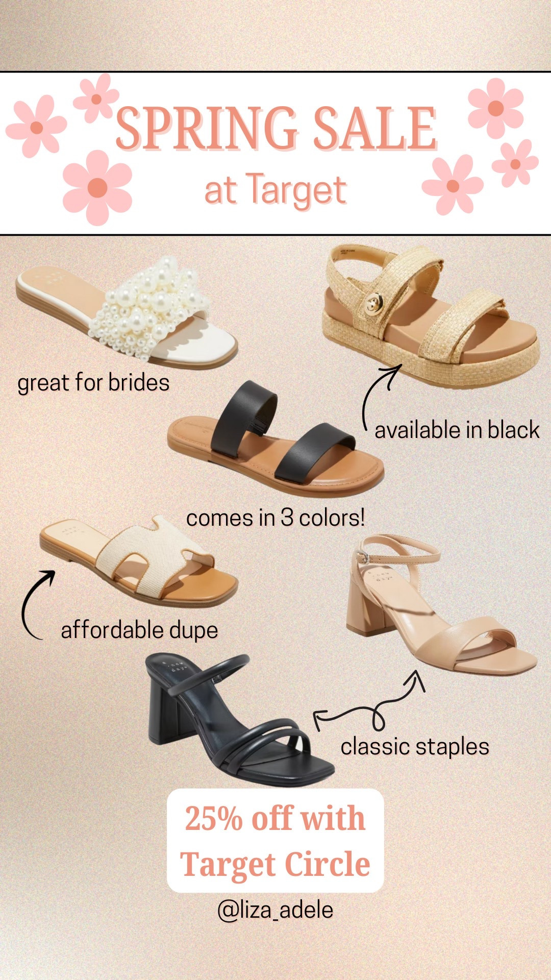 Cute spring sandals on sale at target! 

#LTKSpringSale #LTKFindsUnder100 #LTKSaleAlert