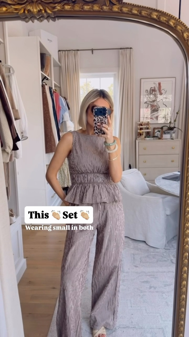 I’m obsessed with this gingham matching set! I had a gingham set from Target last year that I wore so much! I’m so excited for this years version! Love the cinched waist! Wearing S!

Loverly Grey, Target, spring outfit, matching set, gingham set, spring looks 

#LTKSeasonal