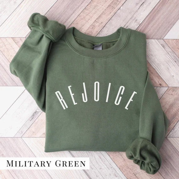 Rejoice Sweatshirt. Merry Christmas Hoodie - UNISEX Adult, Youth + Toddler Shirt. Happy Holidays Swe | Etsy (US)