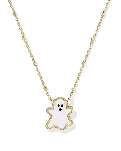 Kendra Scott Ghost Short Pendant Necklace, 14K Gold-Plated Brass, Fashion Jewelry for Women, White Mop | Amazon (US)