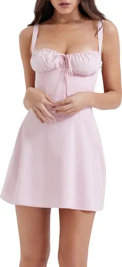 HOUSE OF CB Carlotta Corset Bodice Cotton Blend Cocktail Dress | Nordstrom | Nordstrom