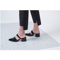 Women Formal Black Mules, Pointed Toe Shoes, Leather Comfort Modern Slip Ons Sandals, Elegant Work O | Etsy (US)