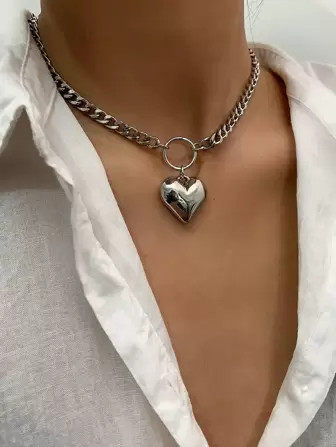 Heart Charm Chain ketting | SHEIN