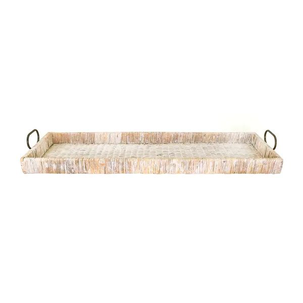 Product Overview Chevron DownDescriptionDetails:This is an amazing over-sized tray.  It is 38" l... | Bed Bath & Beyond