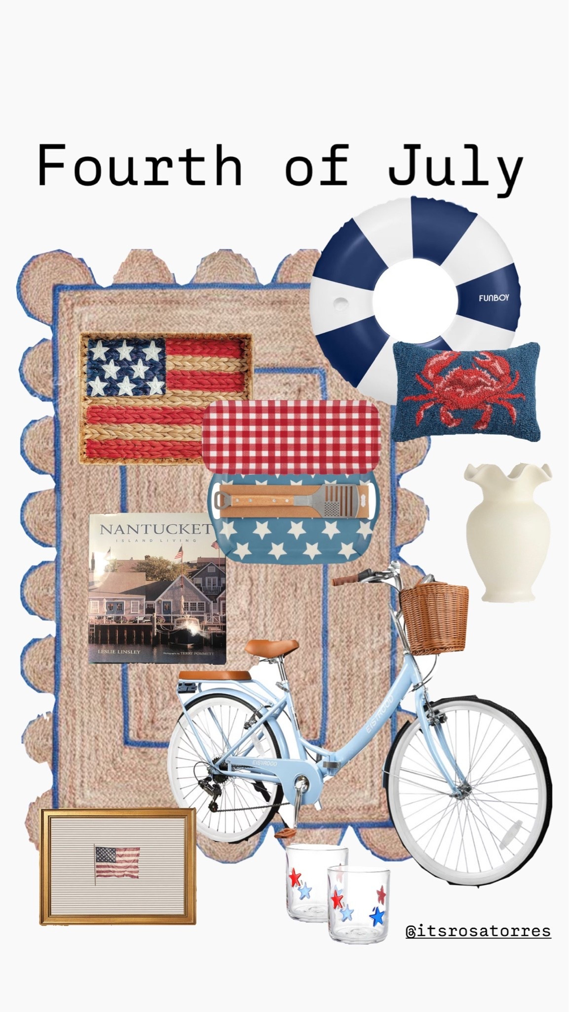 Fourth of July decor and fun time on a ride or a splash on a pool all come handy for that special day in the summer.

#fourthofjuly #fourthofjuly #redblueandwhite #pooltime #summerdecor #fourthofjulydecor #4thofjulydecor

#LTKHome #LTKfoodie #LTKSeasonal