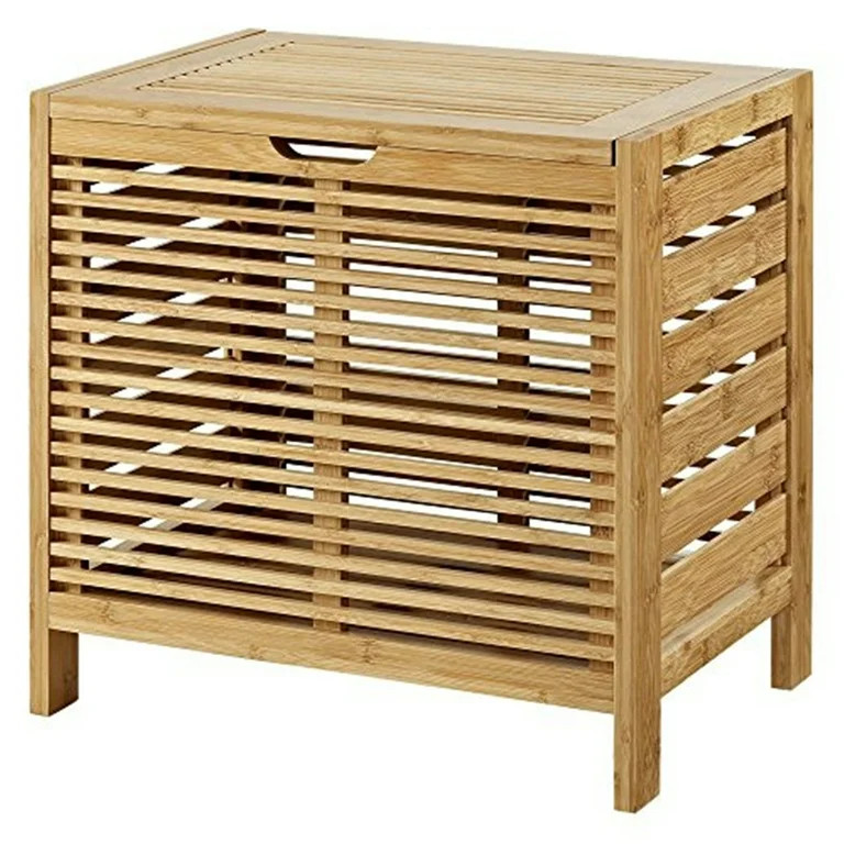 Bamboo Hamper Stylish Laundry Basket Durable Storage Bin Home Organization | Walmart (US)