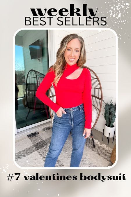 Best sellers of the week: #7 red cut out bodysuit size medium Valentine’s Day outfit mom jeans size 6 

#LTKunder50