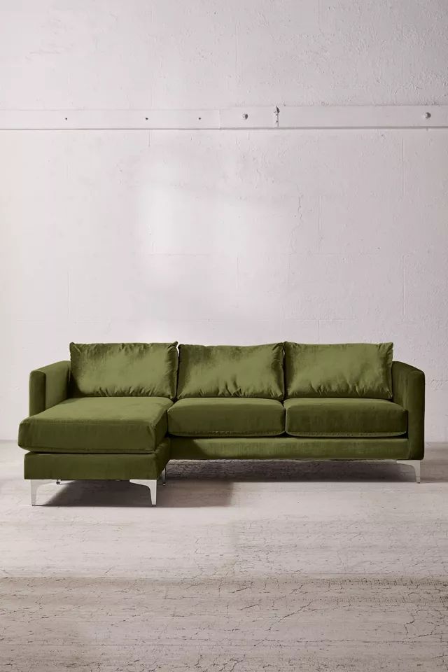 Chamberlin Velvet Sectional Sofa | Urban Outfitters (US and RoW)