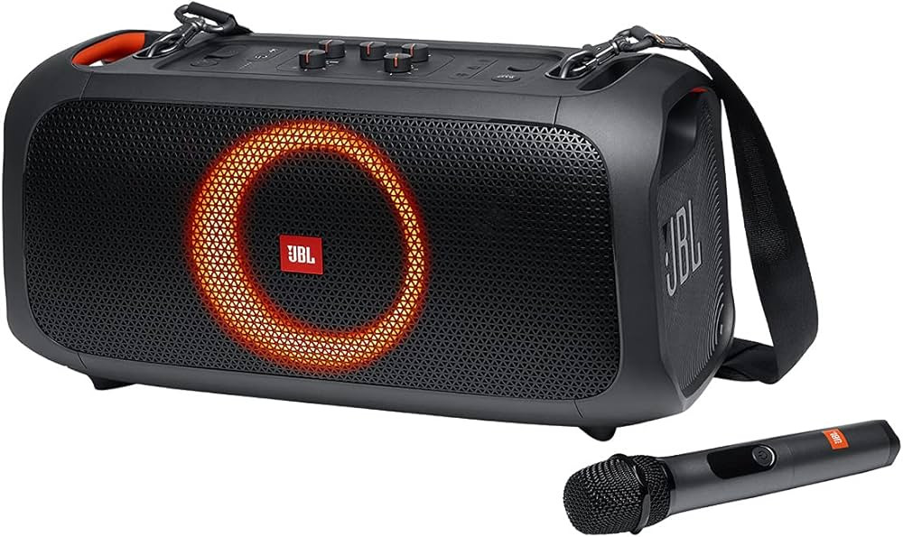 JBL PartyBox On-The-Go Powerful Portable Bluetooth Party Speaker with Dynamic Light Show, black | Amazon (US)
