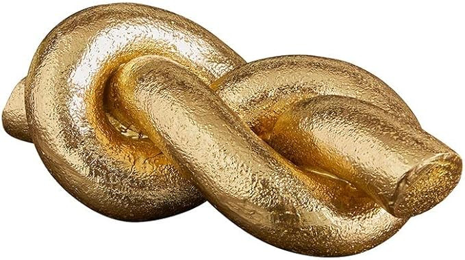 47th & Main Modern Knot Sculpture Statue Tabletop Home Décor, 6" Long, Gold | Amazon (US)