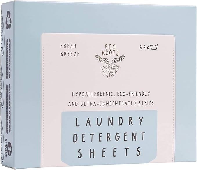 ECO ROOTS Laundry Detergent Sheets 64 loads | ECO FRIENDLY Natural Fresh Breeze Scent Washer Shee... | Amazon (US)