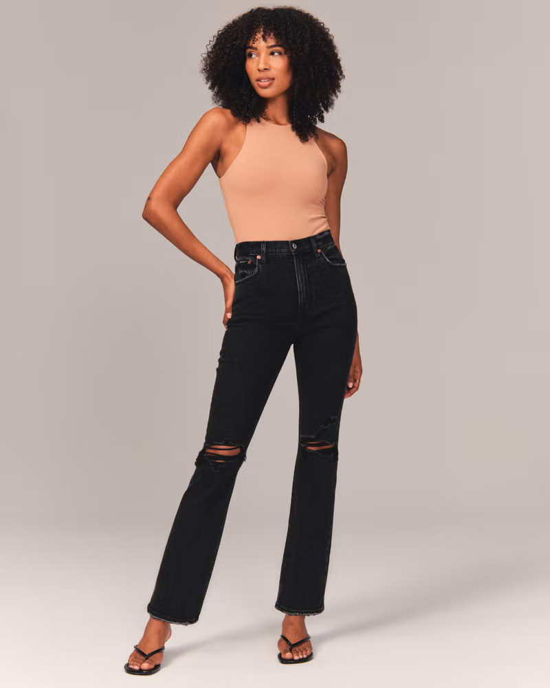 Ultra High Rise Ankle Straight Jean | Abercrombie & Fitch (US)