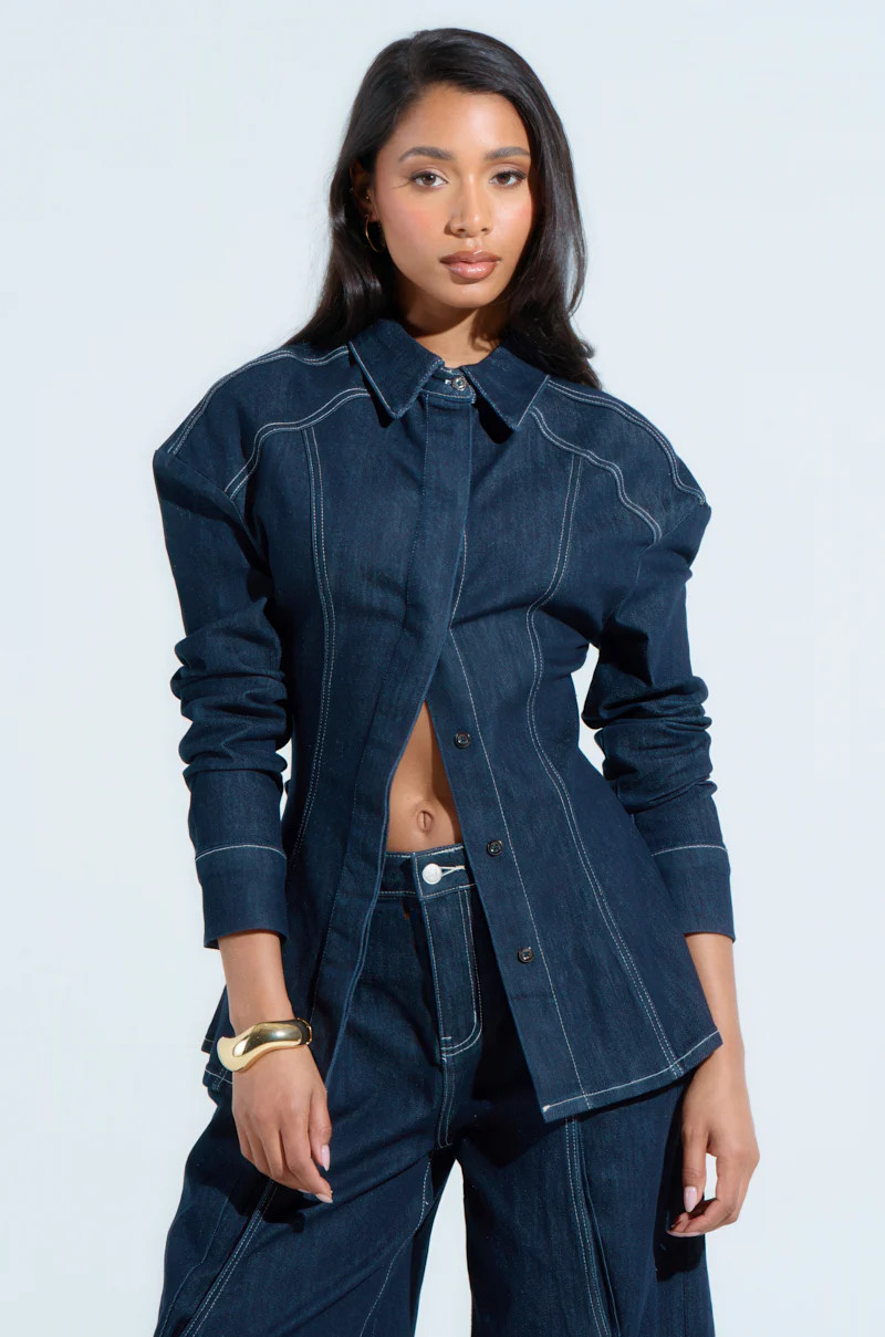 COME WITH ME BUTTON DOWN TOP | AKIRA