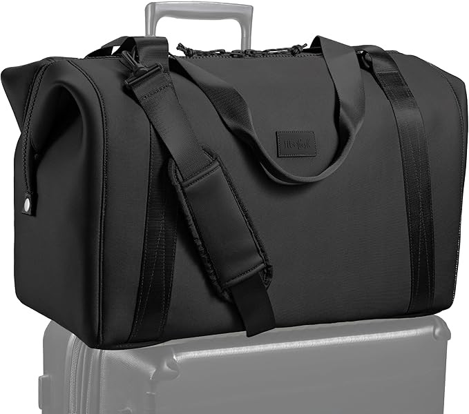 Fit & Fresh Premium Neoprene Weekender Bag, Travel Bag with Trolley Sleeve, Large Overnight Bag, ... | Amazon (US)