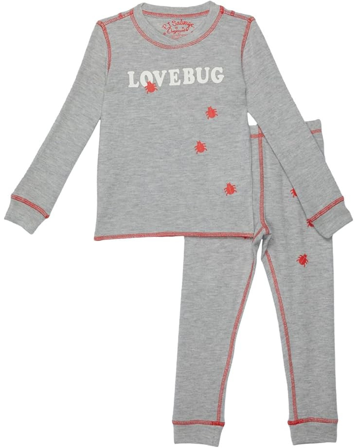 P.J. Salvage Kids Lovebug Peachy Two-Piece Jammie Set (Toddler) | Zappos