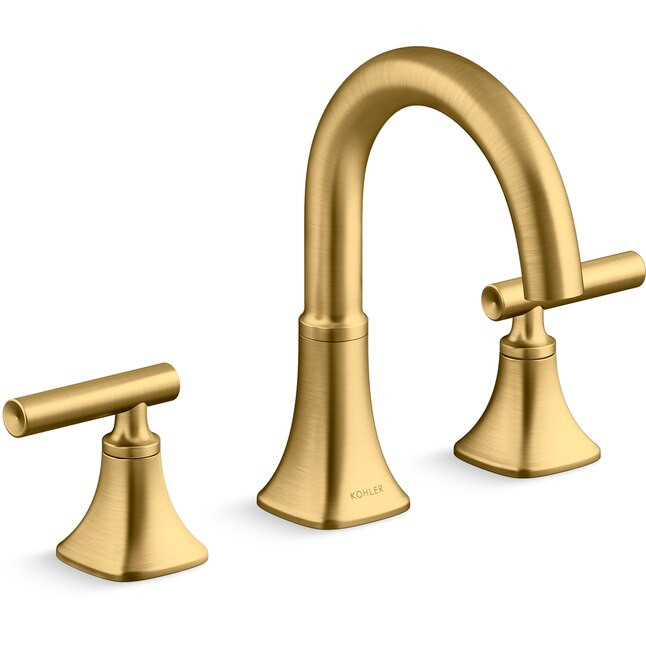 KOHLER Rill Vibrant Brushed Moderne Brass Widespread 2-handle WaterSense High-arc Residential Han... | Lowe's