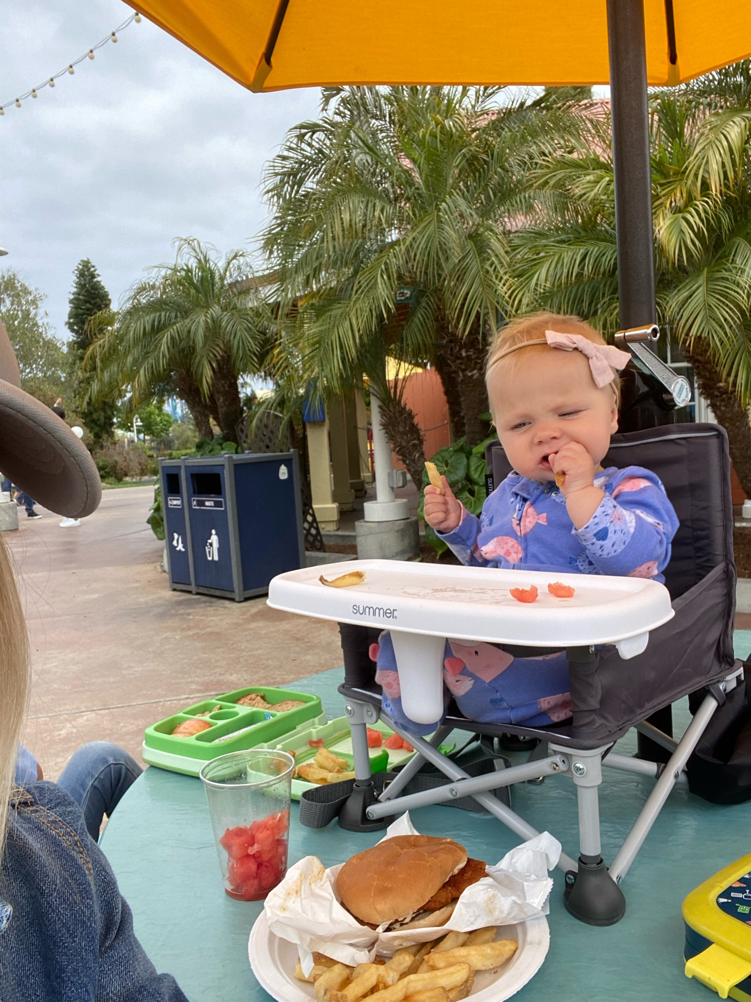 Portable high chair. 