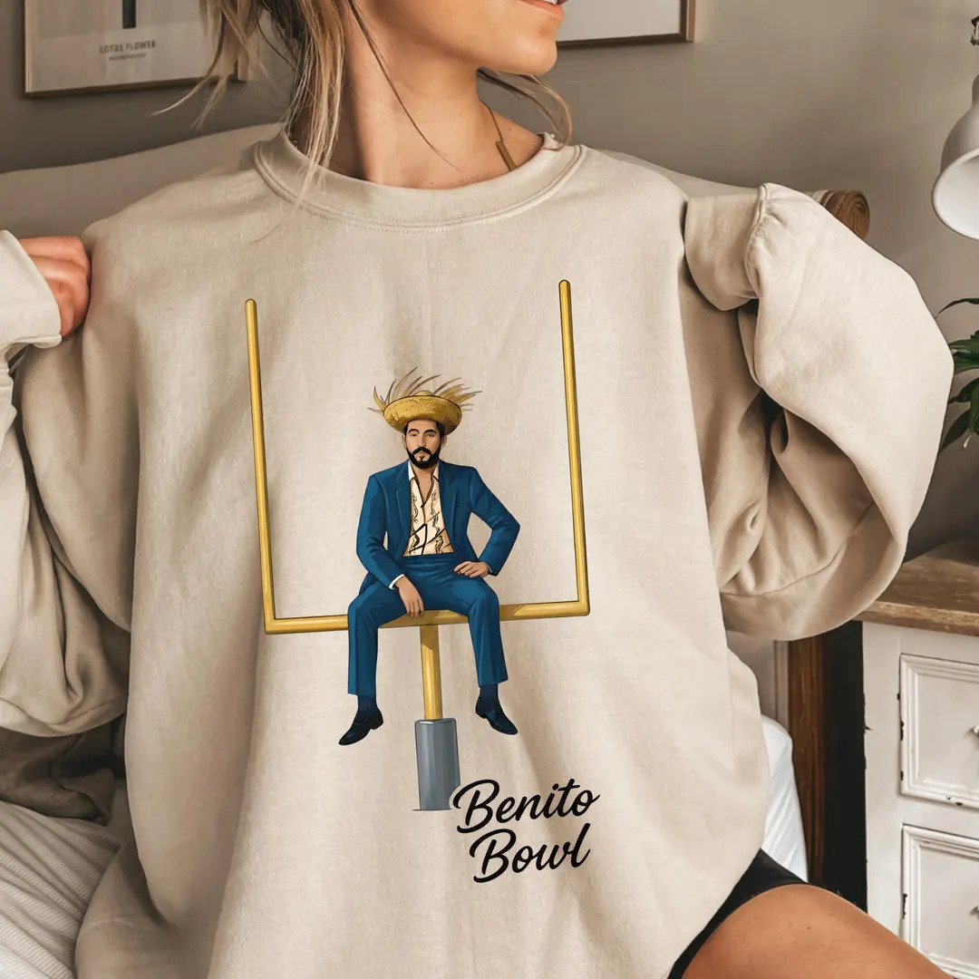 Benito Bowl Football Halftime Show Sweatshirt - Game Day Unisex Top - Puerto Rican Pride T-shirt ... | Etsy (US)
