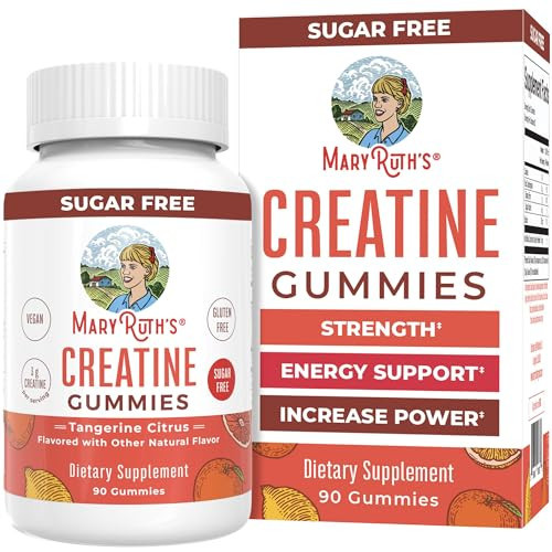 MaryRuth's Creatine Gummies | Creatine Monohydrate Gummies | 1 g Creatine Per Gummy | Creatine for Women & Men | Tangerine Citrus Flavor | Exercise | Workout | Sugar Free | Vegan | 90 Count | Amazon (US)