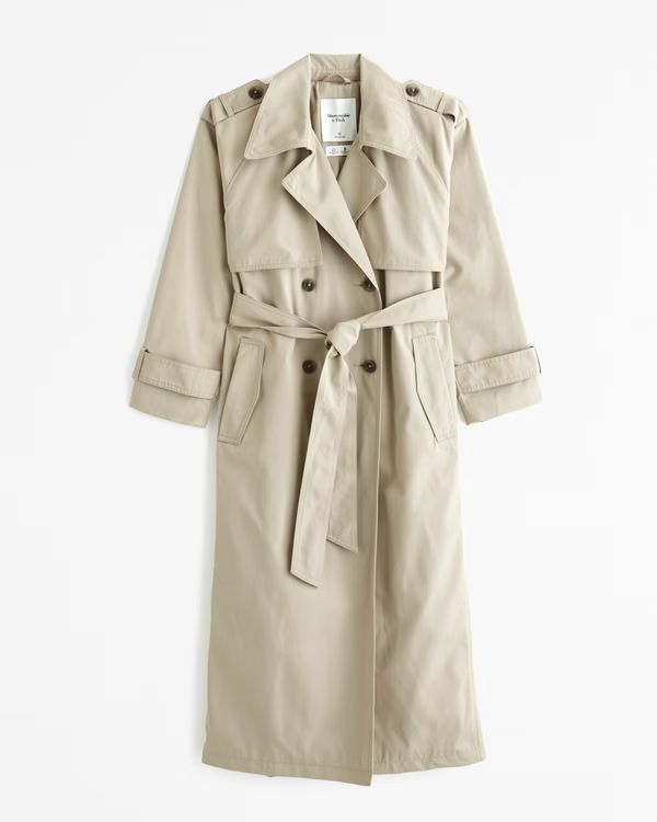 Full-Length Trench Coat Outfits | Abercrombie Trench Coat | Trenchcoat | Abercrombie & Fitch (US)