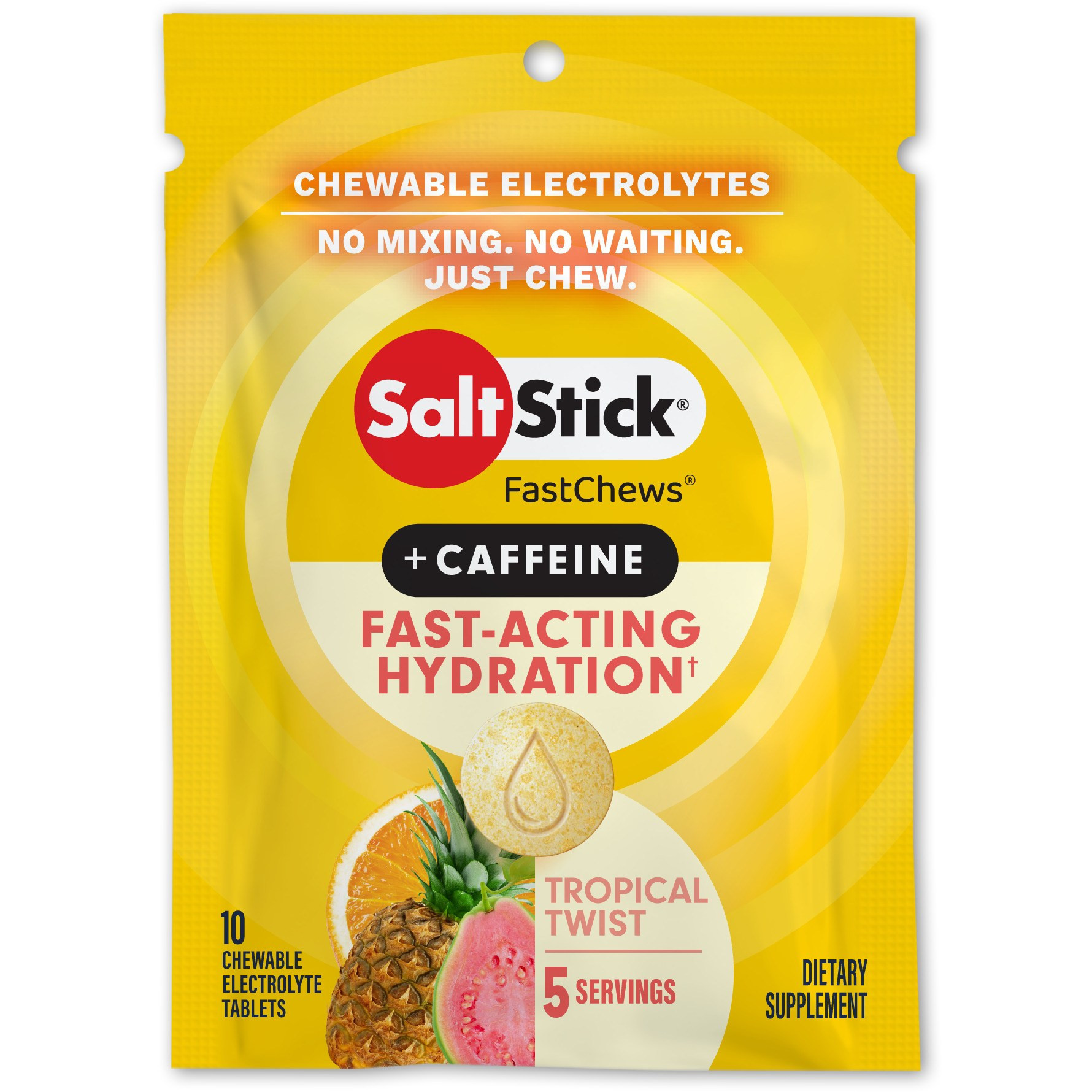 SaltStick FastChews Chewable Electrolyte Tablets - 10 Tablets Tropical Twist | REI