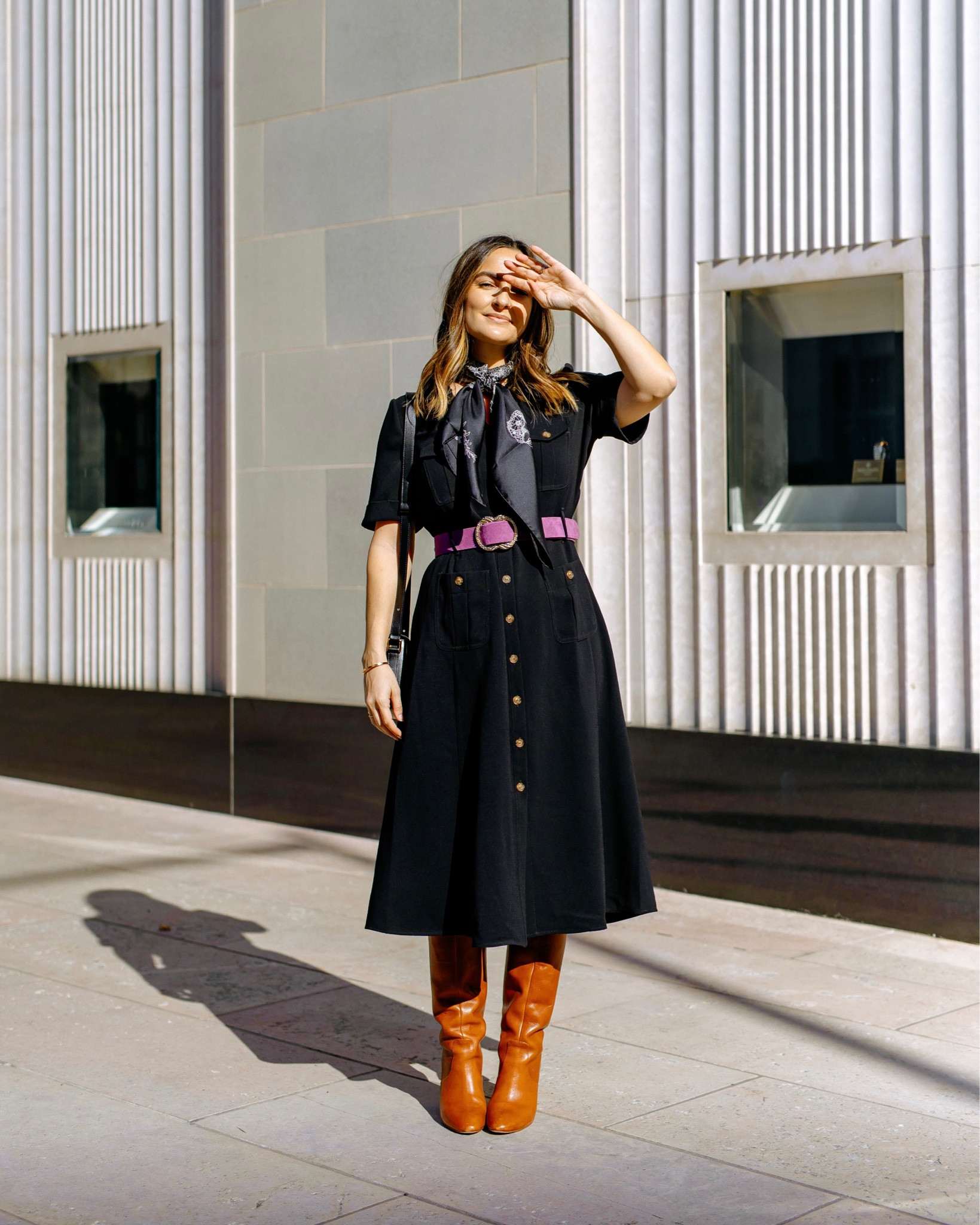 This simple black dress from Sezane is the perfect piece to transition into spring. 

I swapped out the belt that it came with for this fun purple one for a pop of color 

#LTKFind #LTKstyletip #LTKSeasonal
