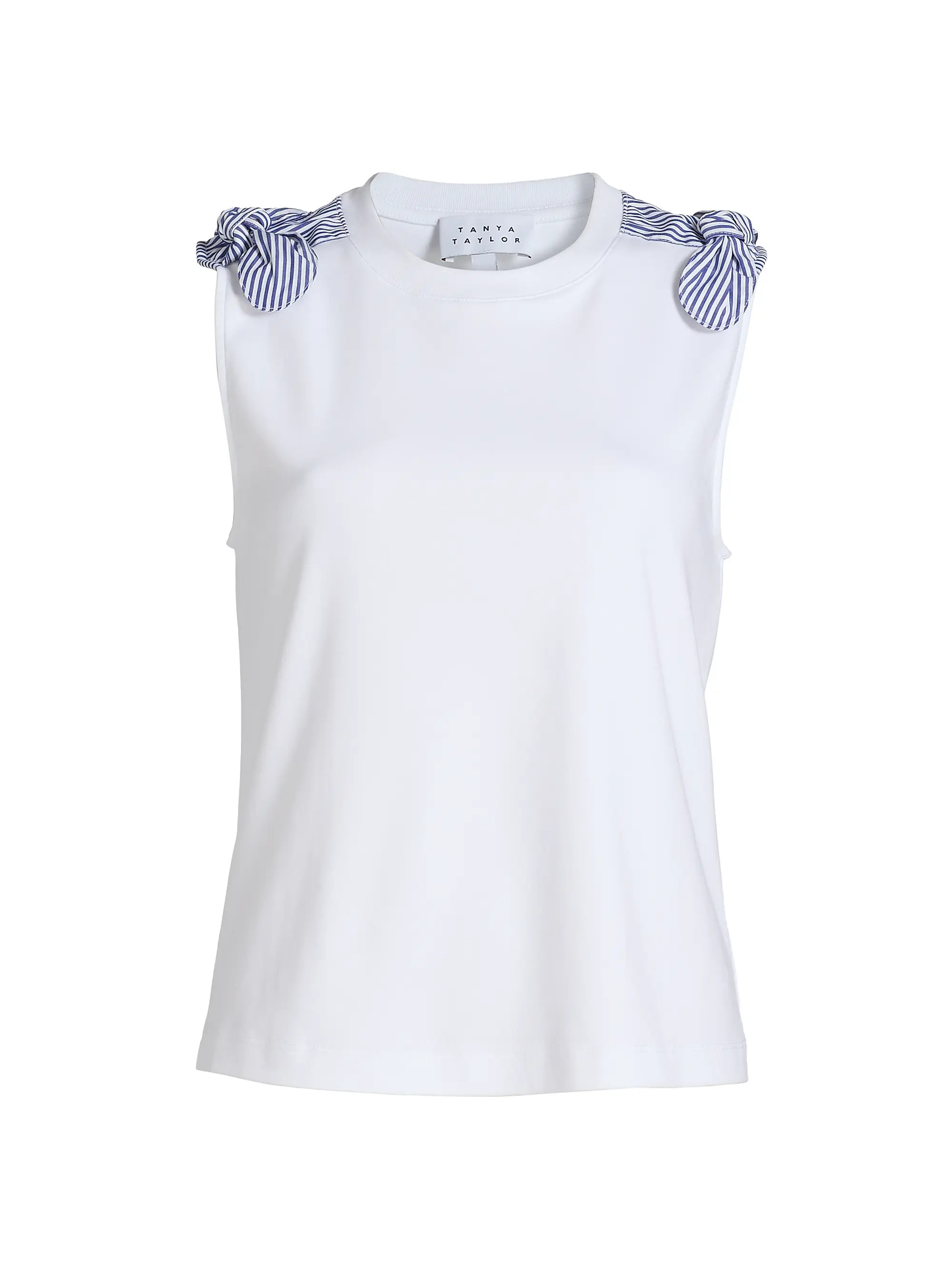 Tanya Taylor Mary Striped Bow Top | Saks Fifth Avenue | Saks Fifth Avenue