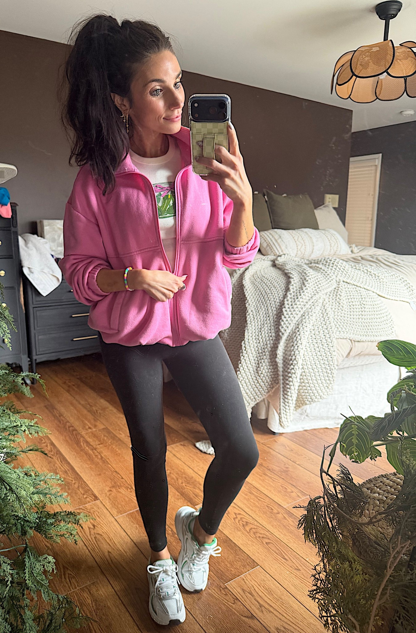 Spending the day with the family! We have been in and out enjoying the rain, grabbing stuff for our garden and on top of all that we are in potty training mode. All this running around means I’ll need to stay on my toes so I threw on a fun pickle graphic t- shirt with my leggings and a warm pink oversized zip up for warmth 💕

#LTKootd #LTKmomlife #LTKgrwm