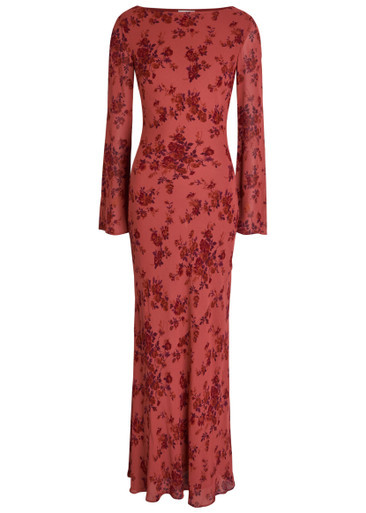 Esra floral chiffon maxi dress | Harvey Nichols