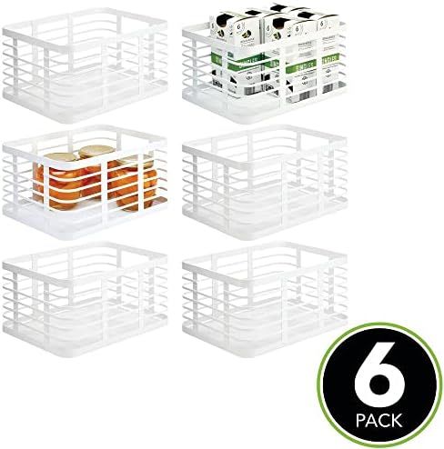 mDesign Modern Decor Metal Wire Food Organizer Storage Bin Basket for Kitchen Cabinets, Pantry, Bath | Amazon (US)