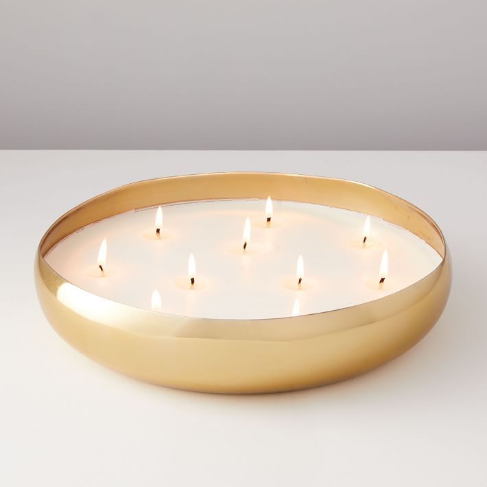Oversized Metal Candle - Oud and Amber | West Elm (US)