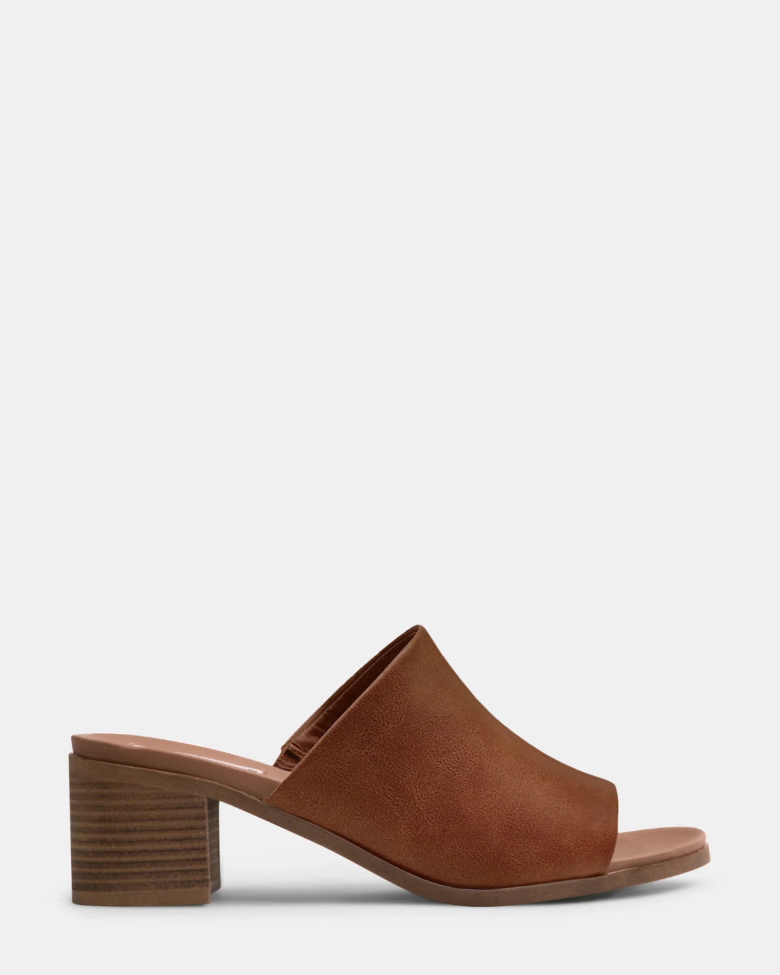 KACEY Tan Block Heel Mules | Women's Designer Heels | Steve Madden (Canada)