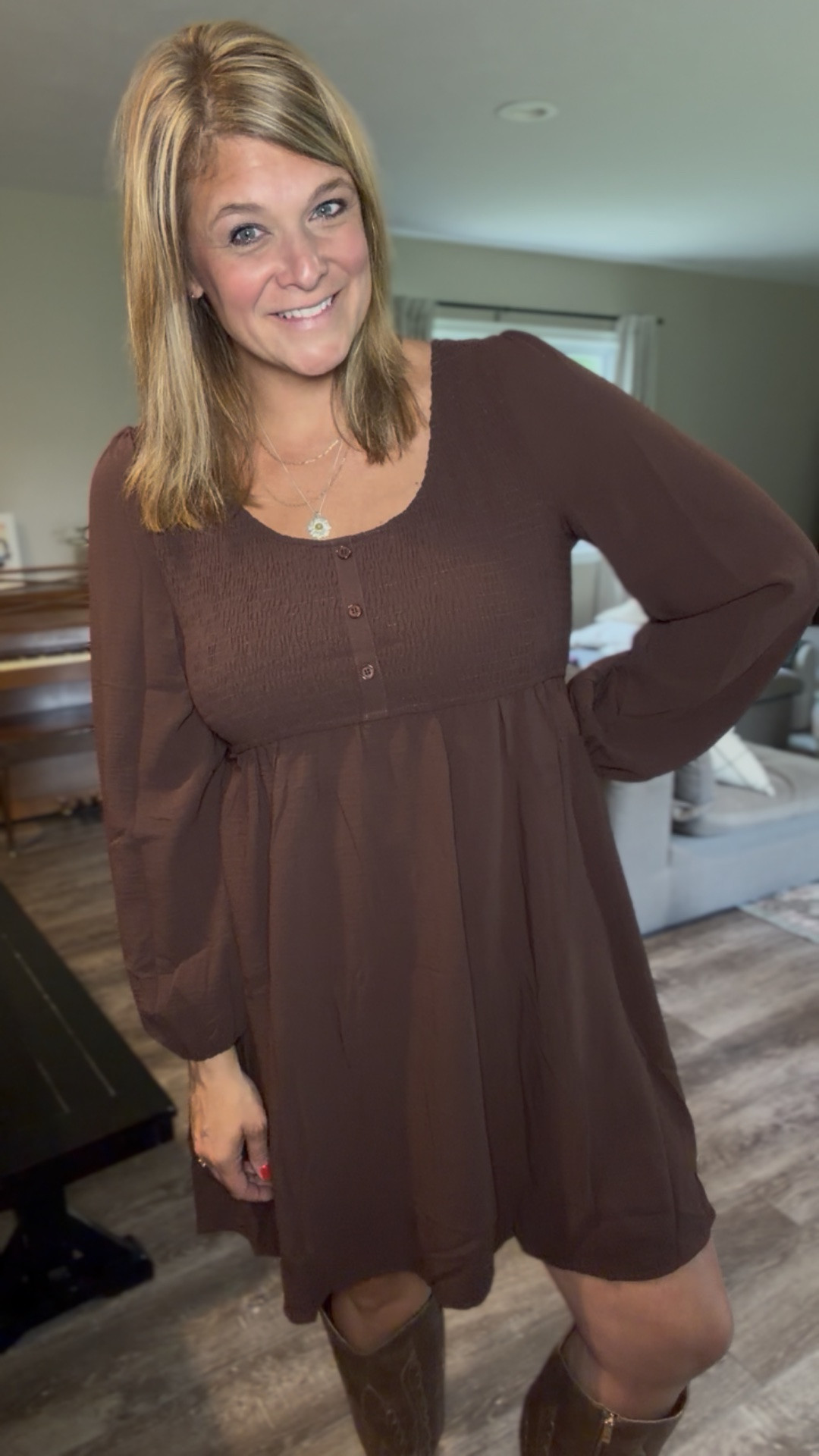 If you’re planning fall family photos, add THIS dress to your list! 🤎🍂

It’s such a simple, flattering staple that you can wear on its own with boots now, then layer with a cute cardigan when the temps drop. Perfect for family pictures, date night, church, or just everyday fall outfits.

It comes in TONS of colors and runs true to size—aka the kind of basic you’ll reach for all season long. 👏🏼 #FallFamilyPhotos #FallFashion #FallOutfitIdeas #AffordableFashion #FallDress

#LTKTall #LTKMidsize #LTKOver40