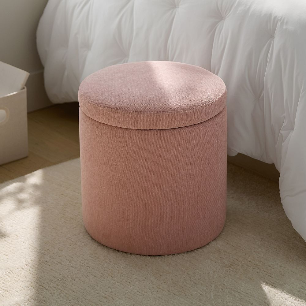 Round Storage Ottoman | Dormify