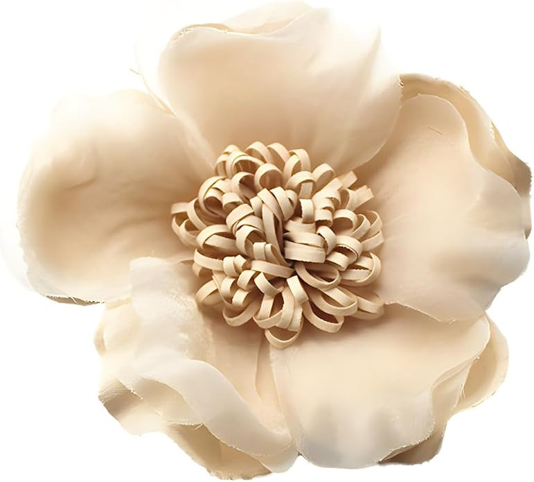 Elegant Large Cloth Flower Brooches Big Camellia Flower Pin for Women Dainty Cloth Fabric Rose Br... | Amazon (US)